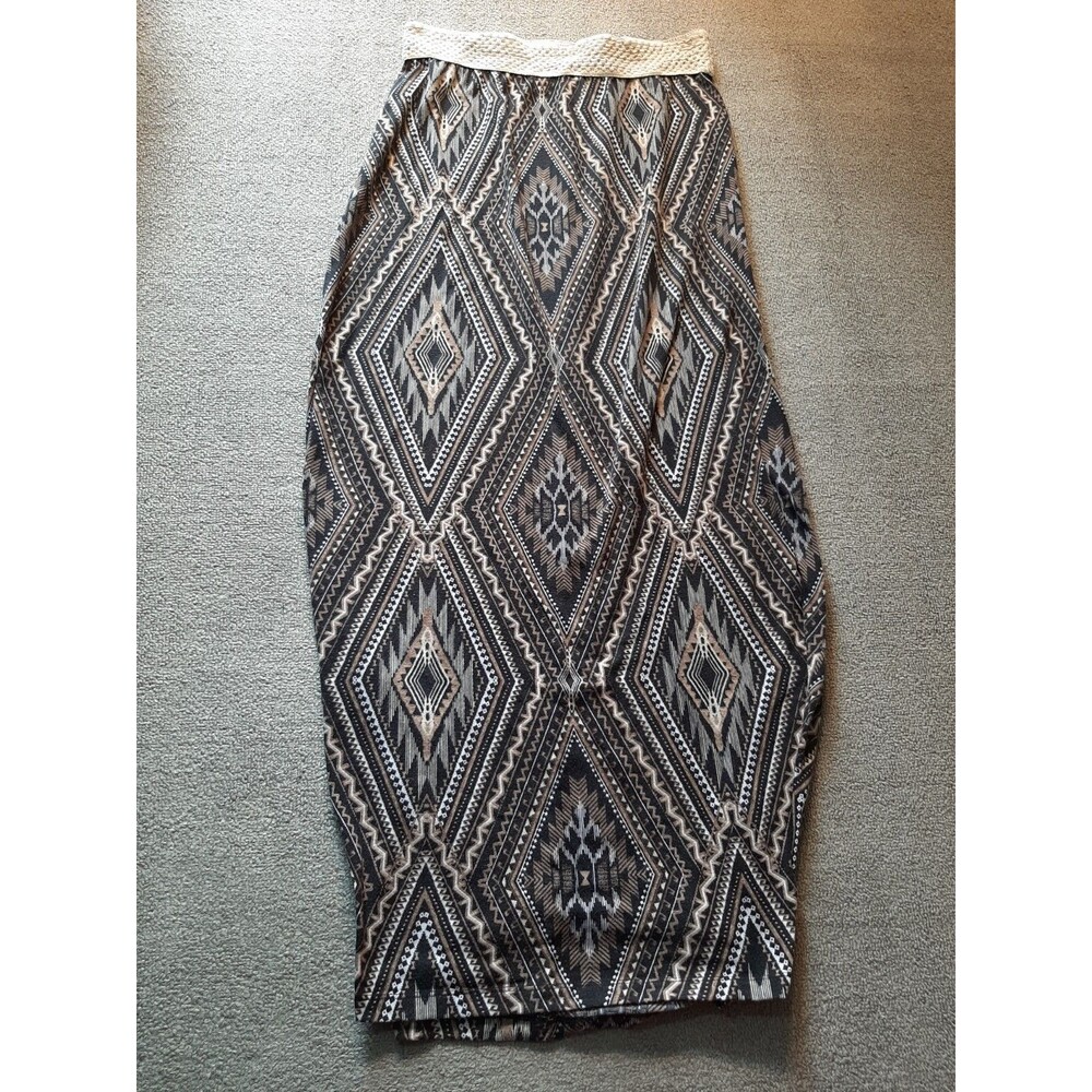 Bobbie Brooks Womens Skirt Small S Long Knit Waistband